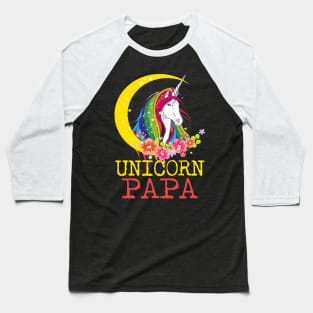 Unicorn Papa Baseball T-Shirt